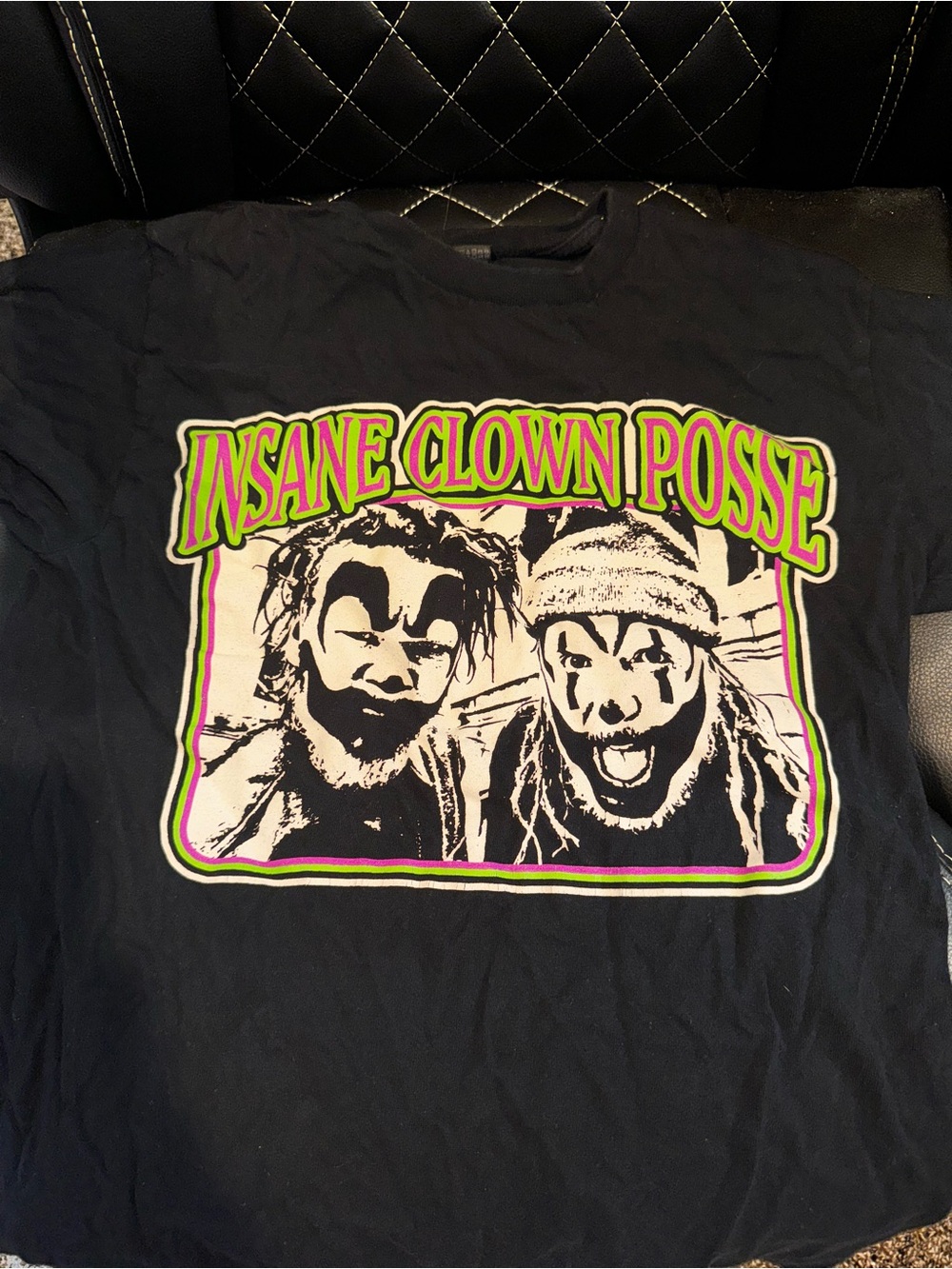 Insane Clown Posse RiddleBox Tee - Black with Neon Green & Purple